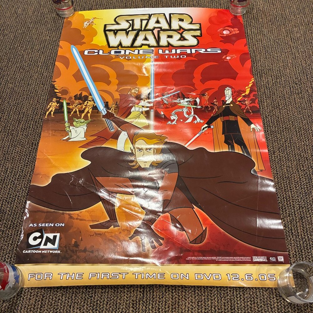 Vintage Star Wars Clone Wars Poster Original Movie Poster Used Volume Two